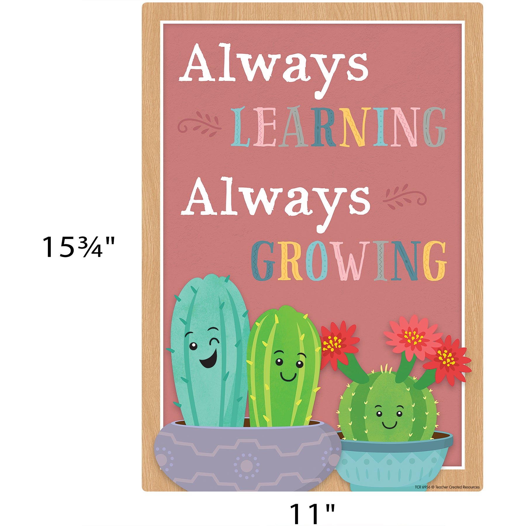 Happy Cactus Crew Positive Sayings Small Poster Pack, 11" x 15-3/4", Pack of 12