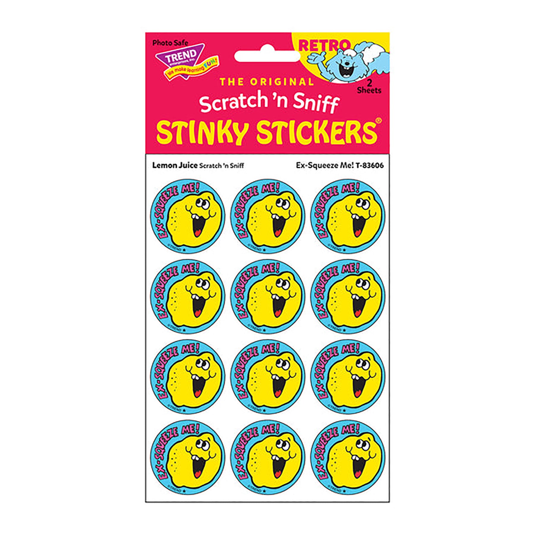 Ex-Squeeze Me!/Lemon Juice Scented Stickers, Pack of 24