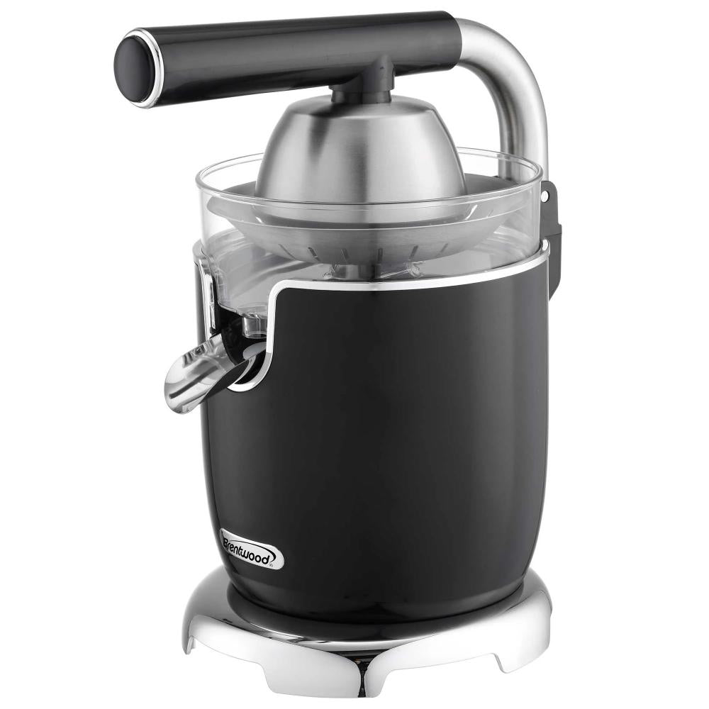 Brentwood Brentwood Powerful 200W Electric Citrus Juicer, Stainless Steel Lever, 2 Cones, Dishwasher Safe Parts (J28BK) - Black
