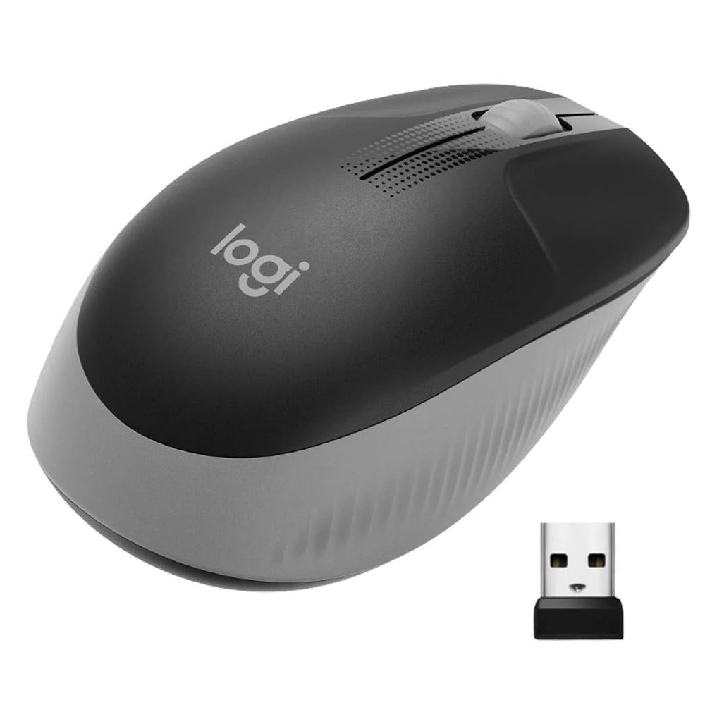 Logitech Wireless Full Size Mouse with Ambidextrous Curve Design - Charcoal Grey