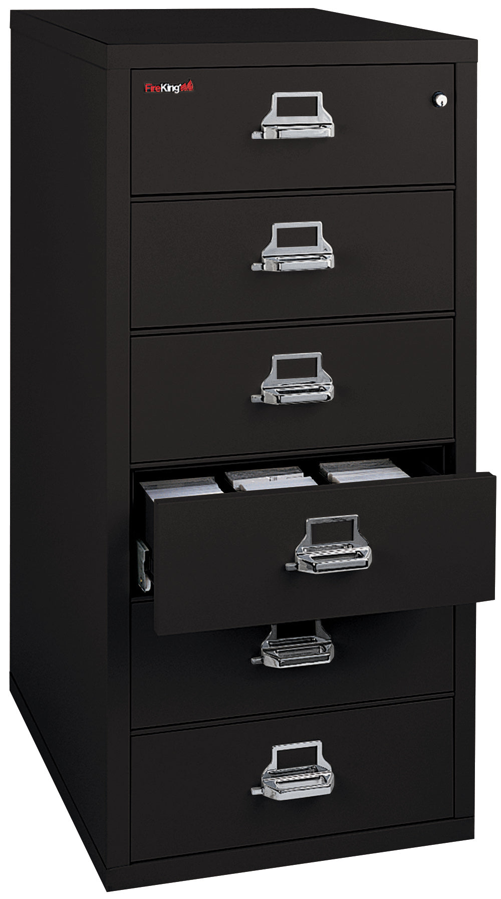 6 drawer card check and note file (Black)