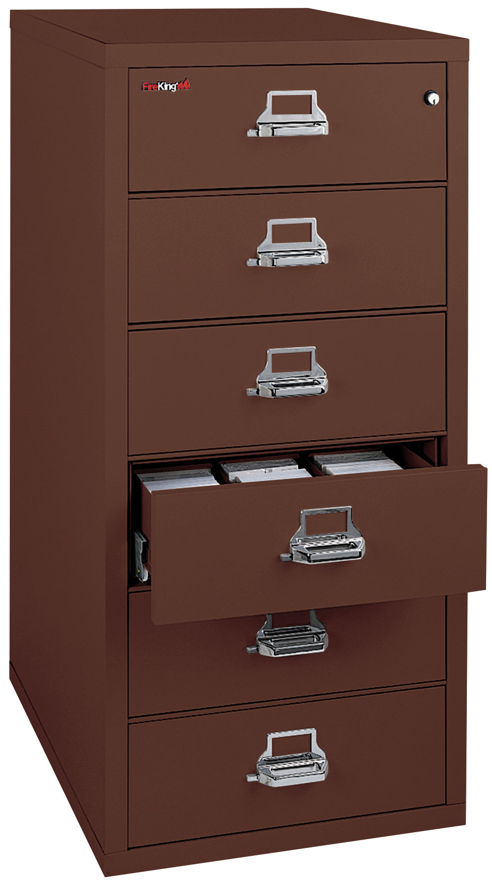 6 drawer card check and note file (Brown)
