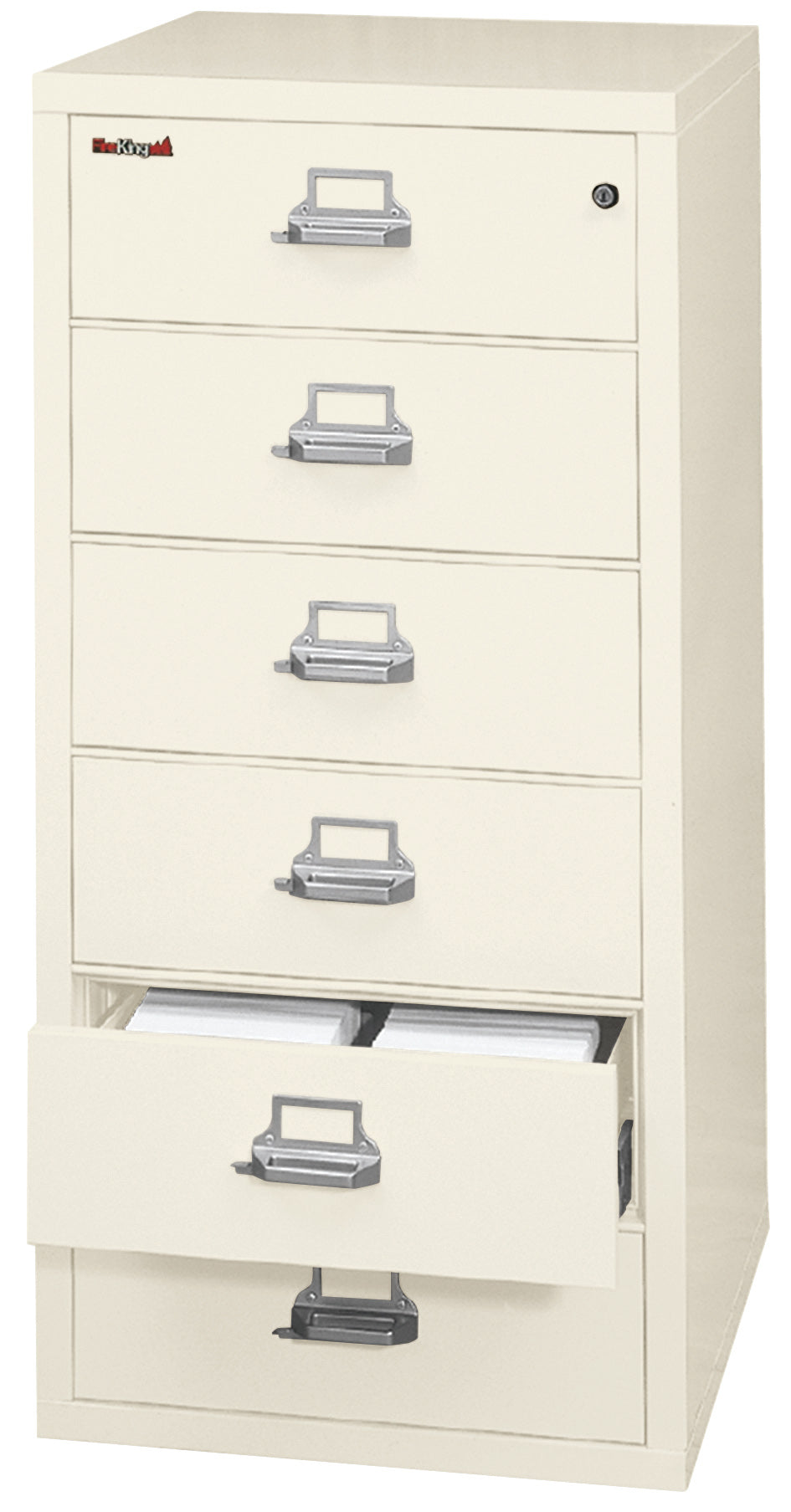 6 drawer card check and note file (Ivory White)