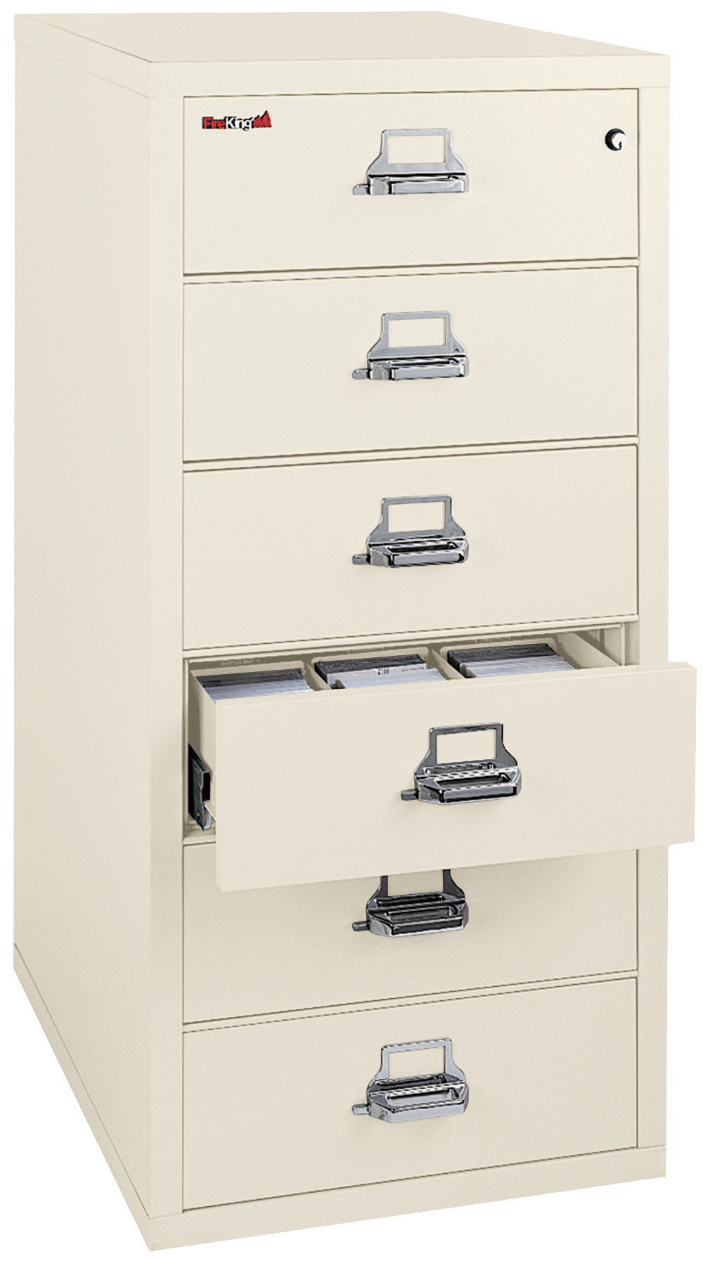 6 drawer card check and note file (Ivory White)