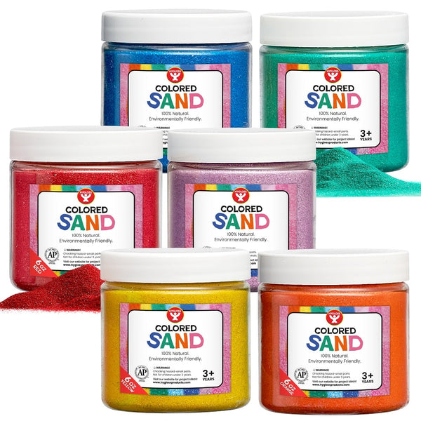 Colored Sand - 6 asst'd colors , 6 oz each