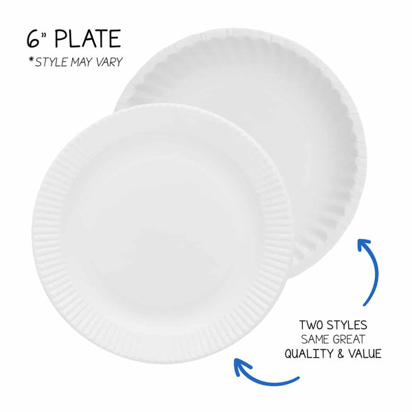 Plates - 100 count, 9"  round white
