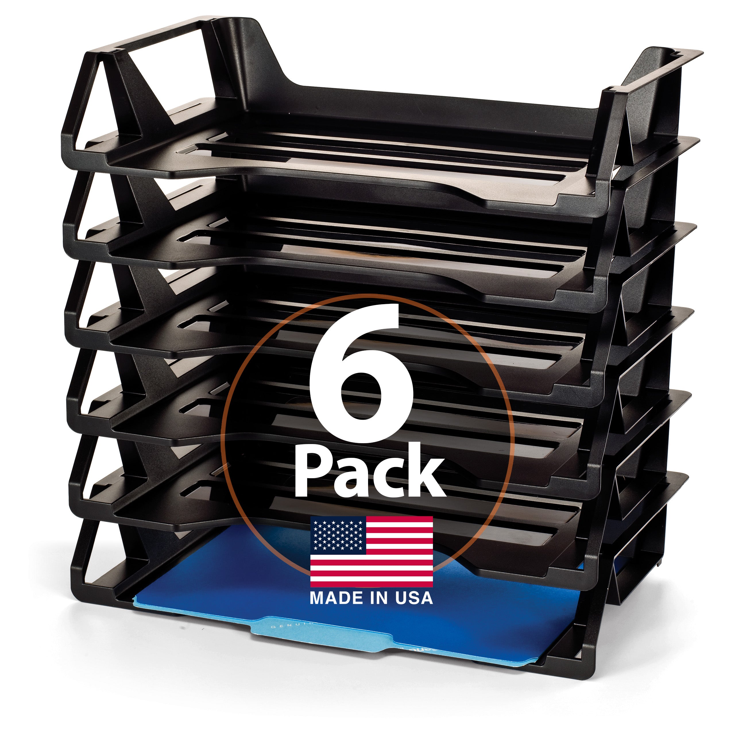 Achieva® Recycled Side Load Letter Tray, 6PK