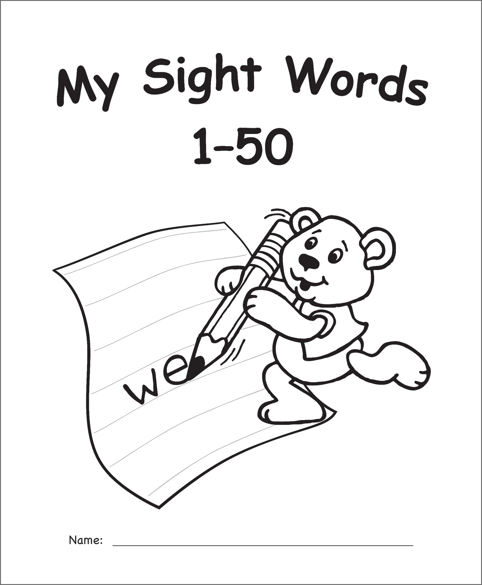 My Own Books™: Sight Words 1–50