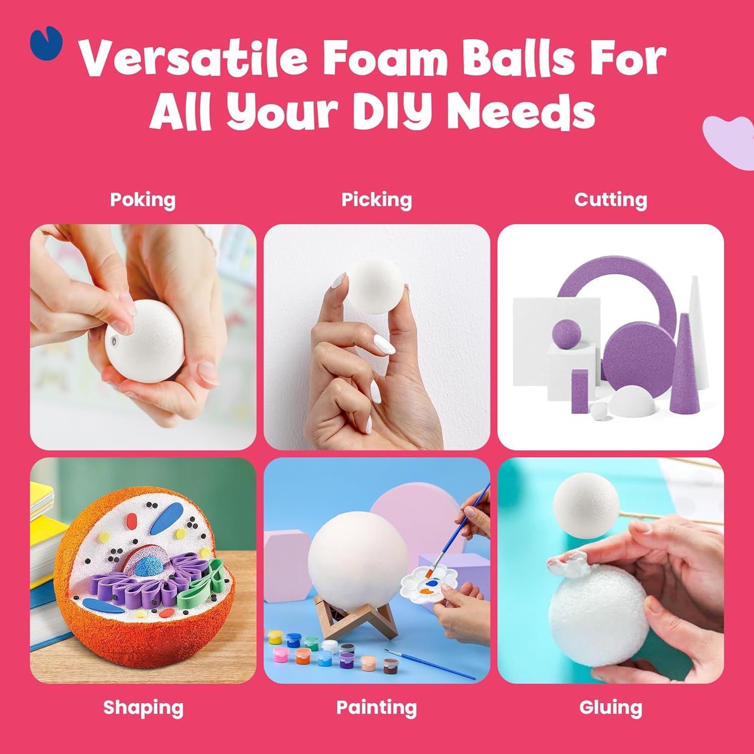 Hygloss Foam Bulk Pack - 50 of 3" Balls