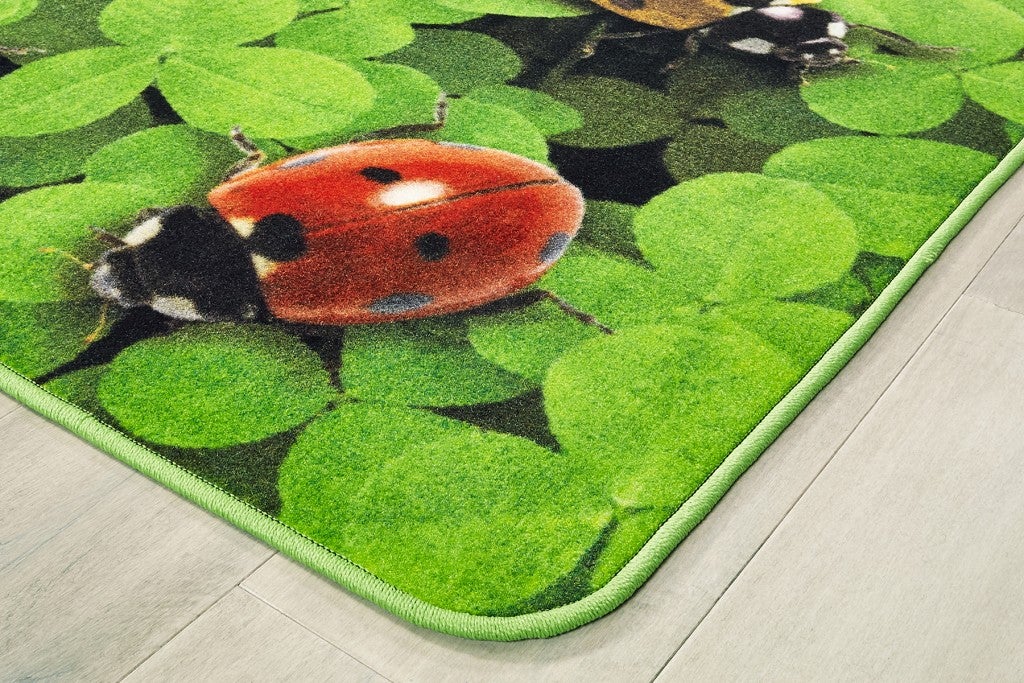 Real Ladybug Seating Rug - 6ft x 9ft - Rectangle - Red