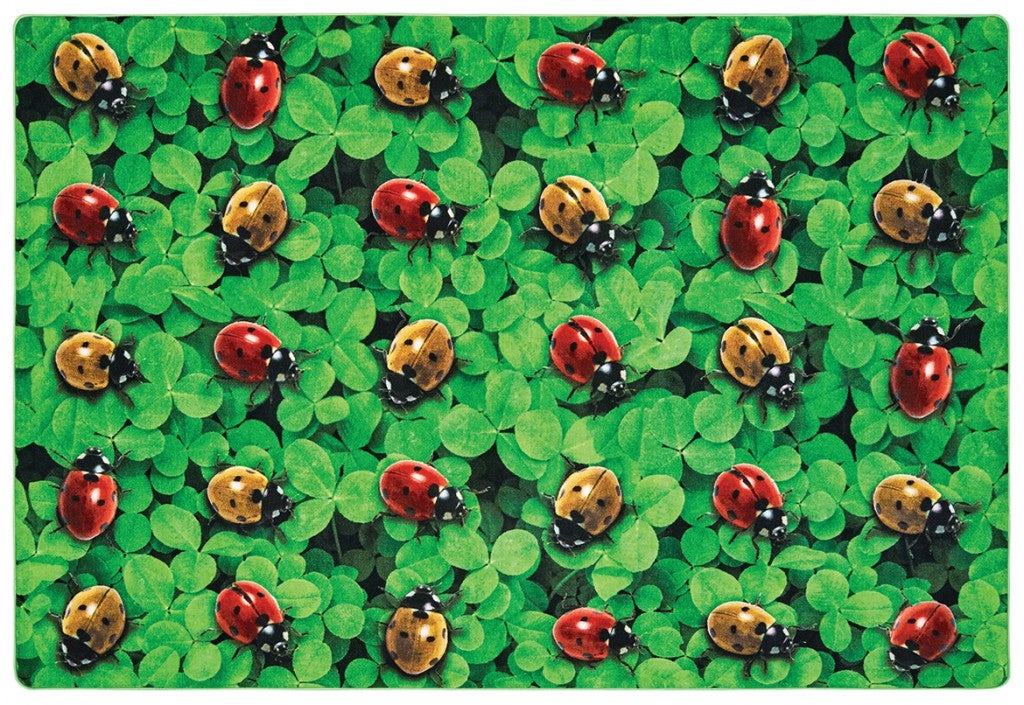 Real Ladybug Seating Rug - 8ft x 12ft - Rectangle - Red