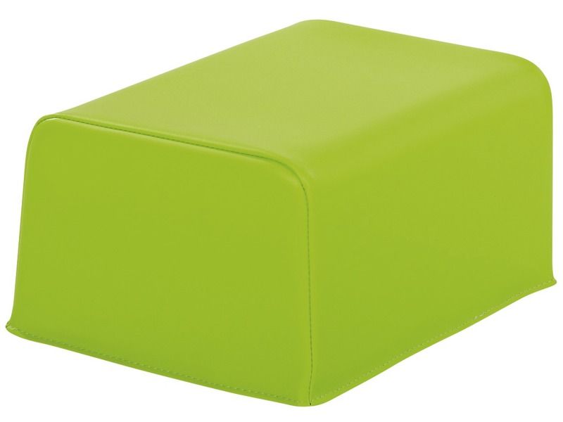 Small Square Cushion Organic Basic - Green, 6.7"H
