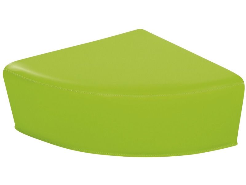 Quadrant Pouffe Organic Basic - Green, 9.8"H