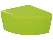 Quadrant Pouffe Organic Basic - Green, 12.6"H