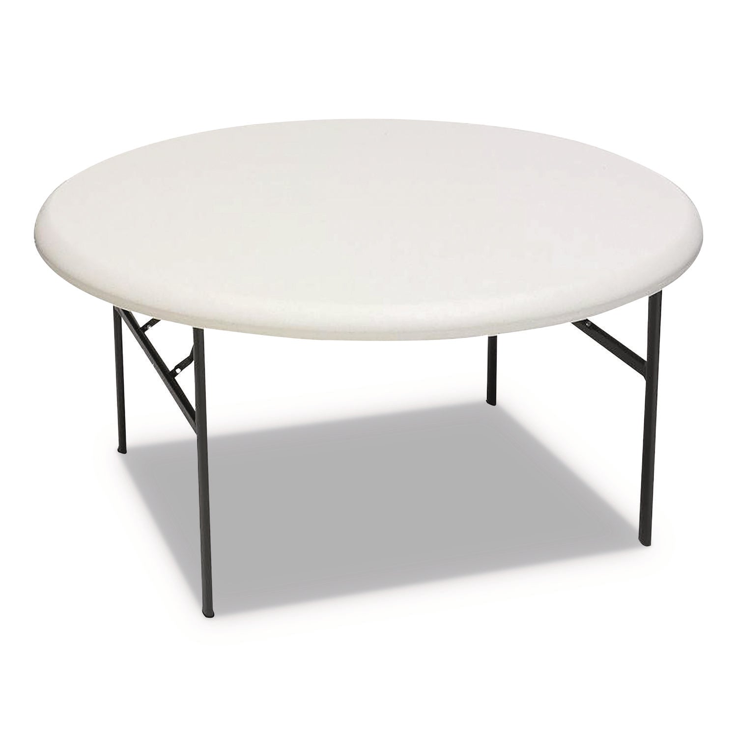 IndestrucTable® Classic Folding Table, Platinum Granite - 60" Round