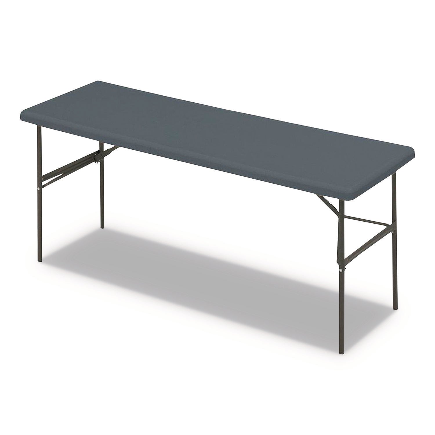 IndestrucTable® Classic Folding Table, Charcoal - 24" x 72"