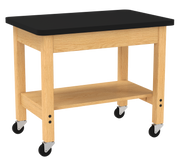 Access Demo Cart - Red Oak, 36"W x 24"D x 30-1/4"H