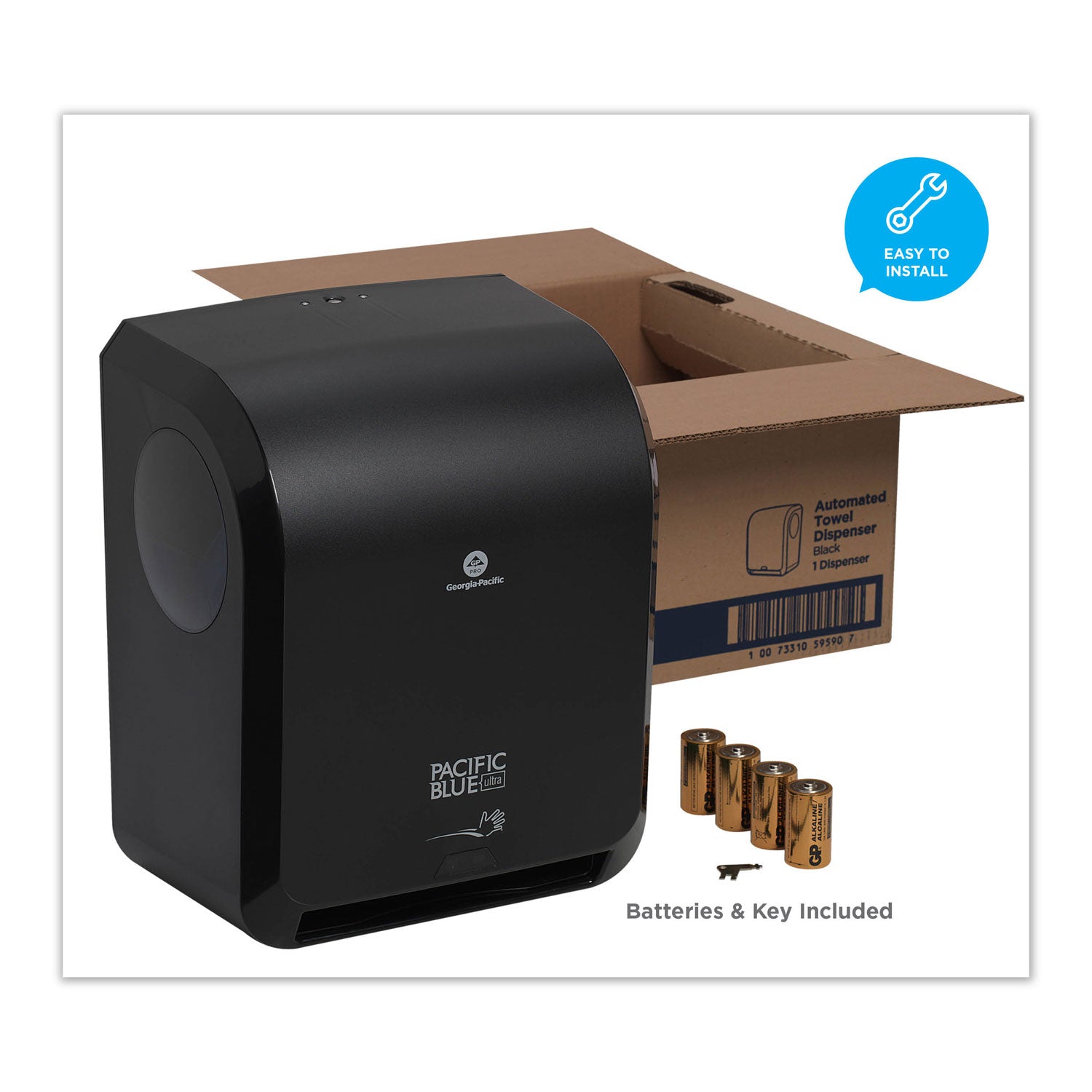 16" Height x 12.9" Width x 8.9" Depth - Black - Automatic, Durable, Heavy Duty - 1 Each
