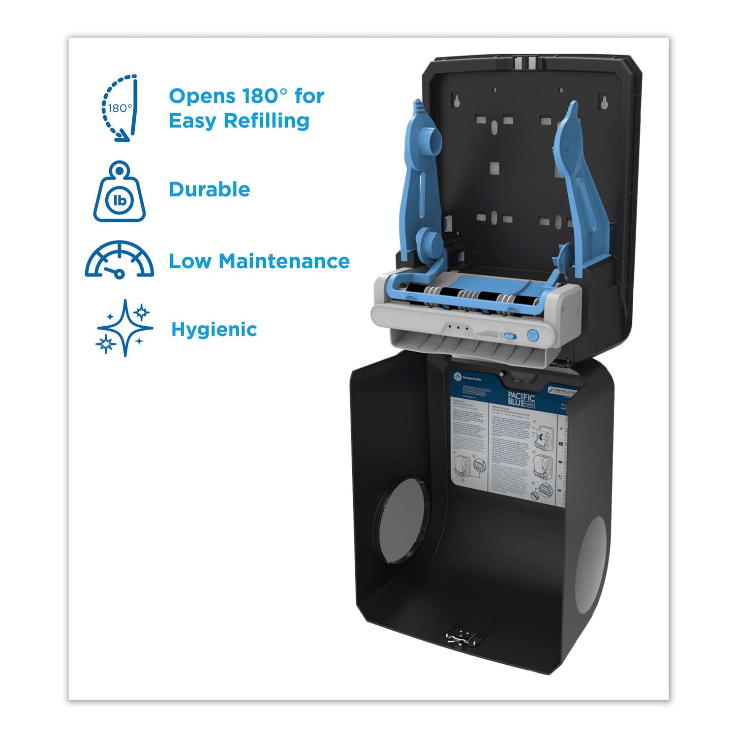 16" Height x 12.9" Width x 8.9" Depth - Black - Automatic, Durable, Heavy Duty - 1 Each