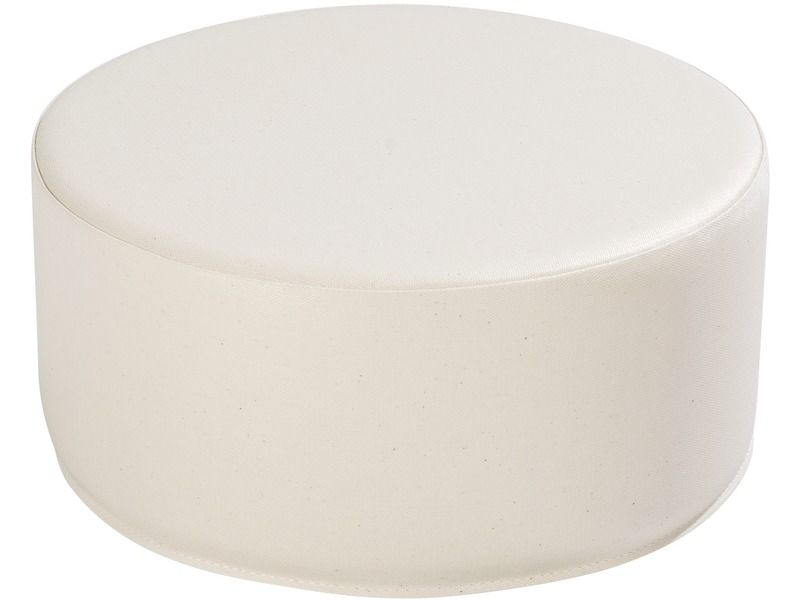 Round Pouffe Organic Basic - Natural, 6.7"H