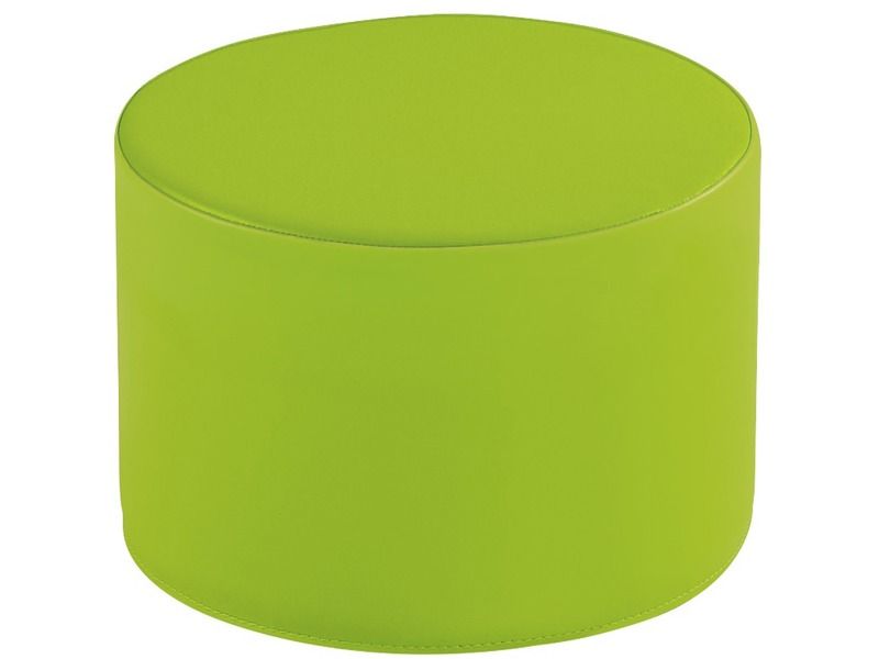 Round Pouffe Organic Basic - Green, 9.8"H