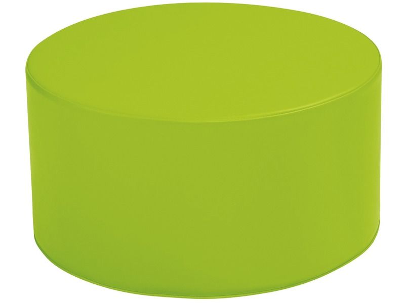 Round Pouffe Organic Basic - Green, 12.6"H