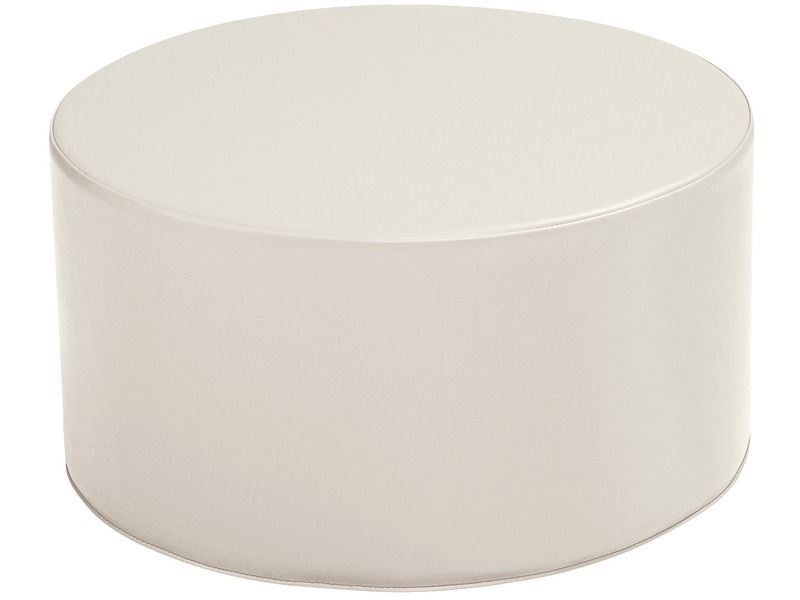 Round Pouffe Organic Basic - Natural, 12.6"H