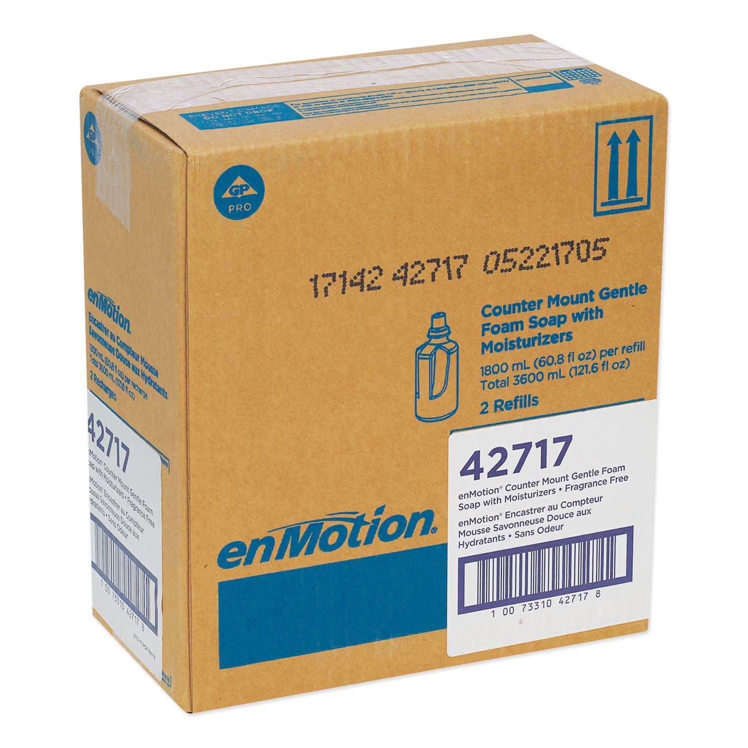 Gp Enmotion Counter Mount Foam Soap Refill, Fragrance-Free, 1,800 Ml, 2/carton