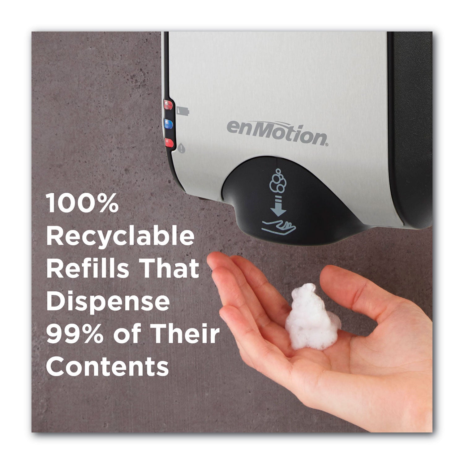 Gp Enmotion High-Frequency-Use Foam Sanitizer Dispenser Refill, Fragrance-Free, 1,000 Ml, Fragrance-Free, 2/carton