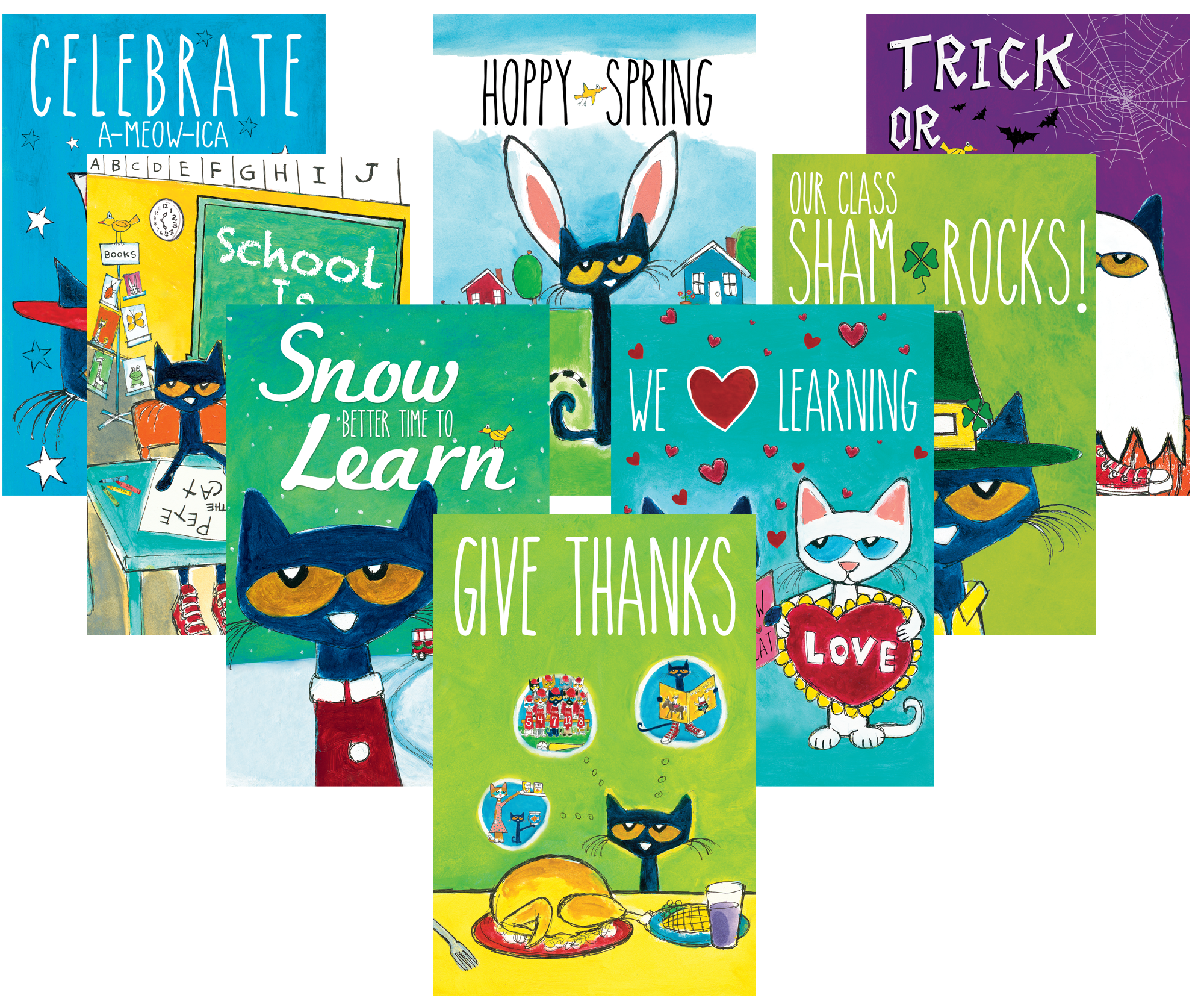 Pete the Cat® Holiday and Seasonal Poster Set