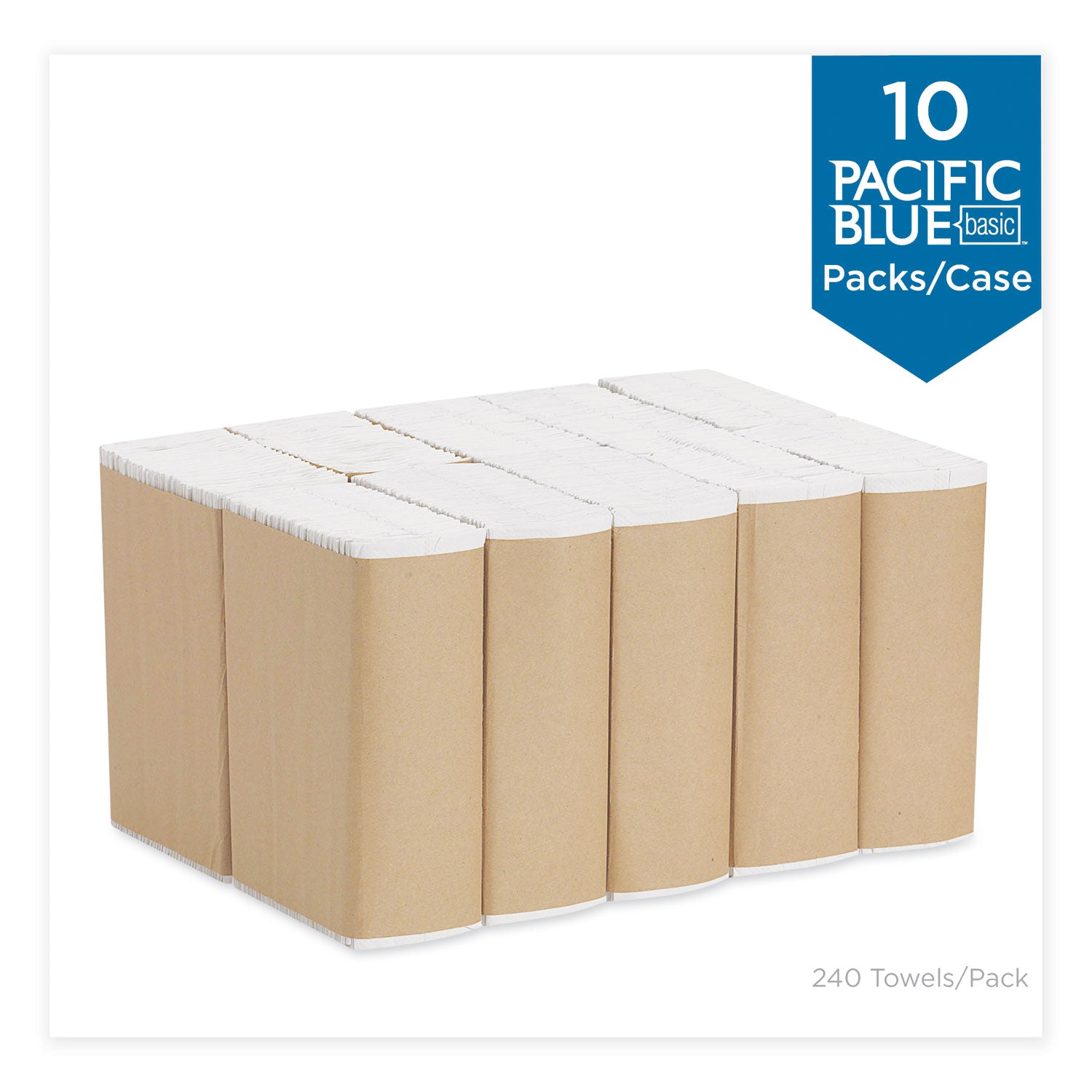 10.10" Width x 12.70" Length - White - 240/Pack - 10 / Carton