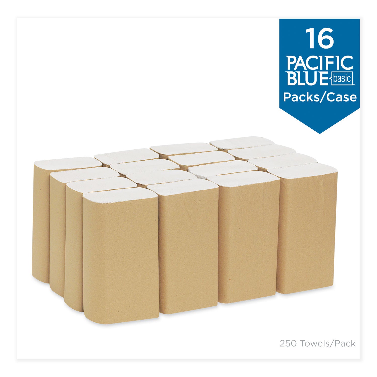 9.40" Width x 9.20" Length - White - 250/Pack - 16 / Carton