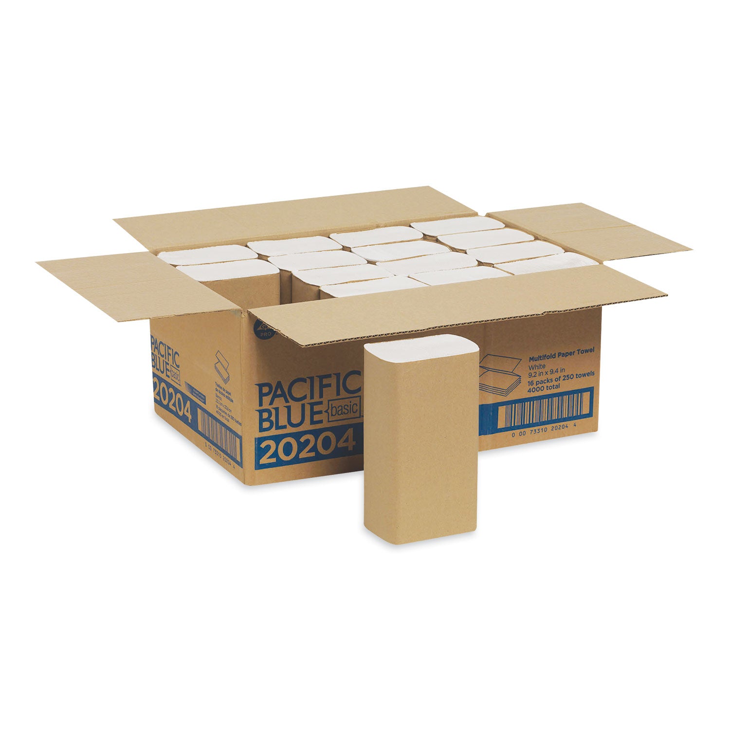 9.40" Width x 9.20" Length - White - 250/Pack - 16 / Carton