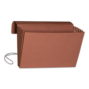Smead Legal Recycled File Wallet - 8 1/2" x 14" - 5 1/4" Expansion - Redrope - Elastic Closure Flap - 30% Recycled - 10 / Box