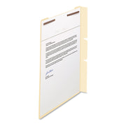 Smead Self-Adhesive Folder Dividers with Twin-Prong Fastener - For Letter 8 1/2" x 11" Sheet - Manila - 100 / Box