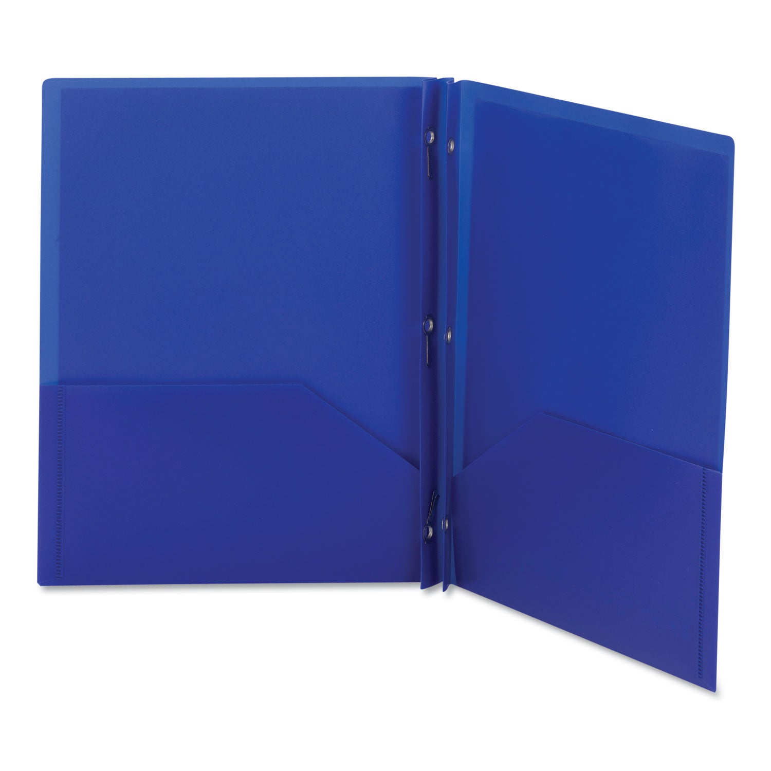 Smead Letter Pocket Folder - 8 1/2" x 11" - 50 Sheets Capacity - 2 Pocket(s) - Polypropylene - Blue - 25 / Box