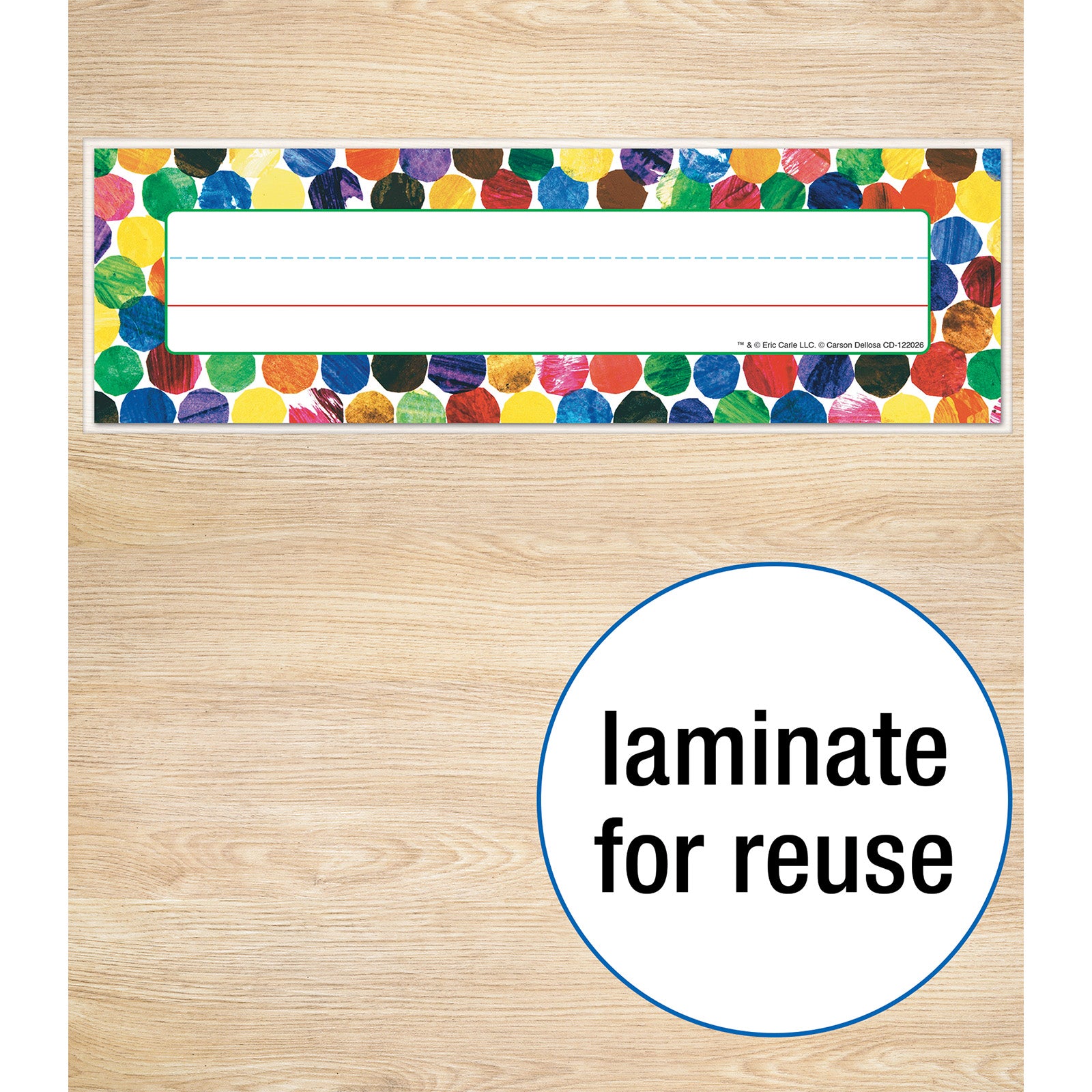 Eric Carle Dots Desk Nameplates, Pack of 36