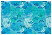Peaceful Spaces Leaf Rug - 6ft x 9ft - Rectangle - Blue