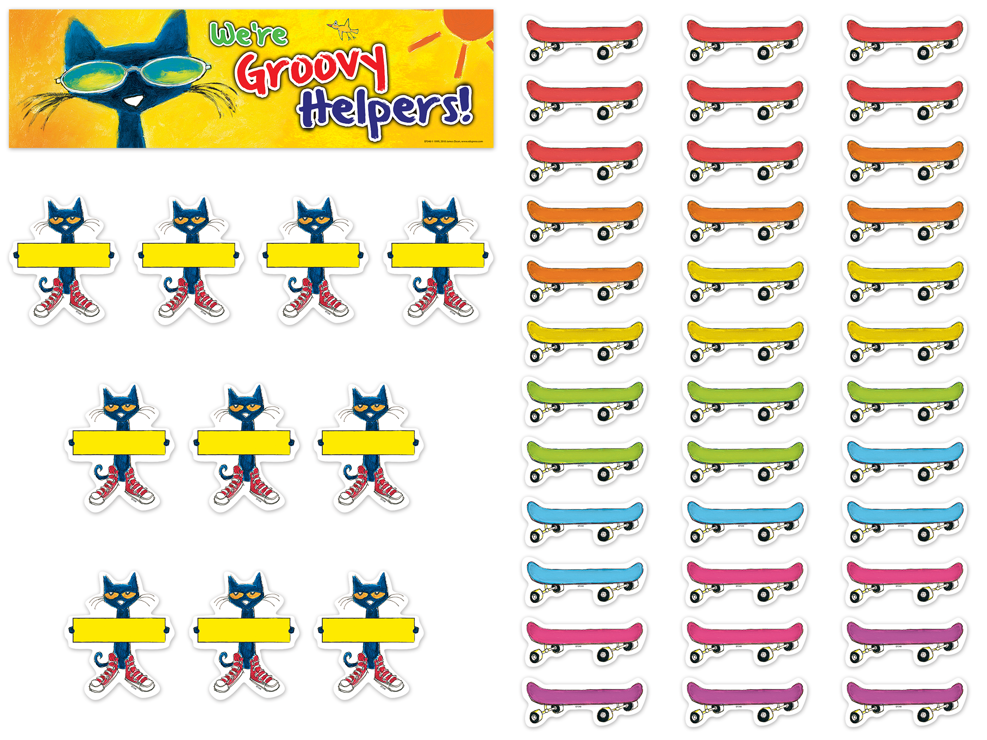 Pete the Cat® Groovy Classroom Jobs Mini Bulletin Board