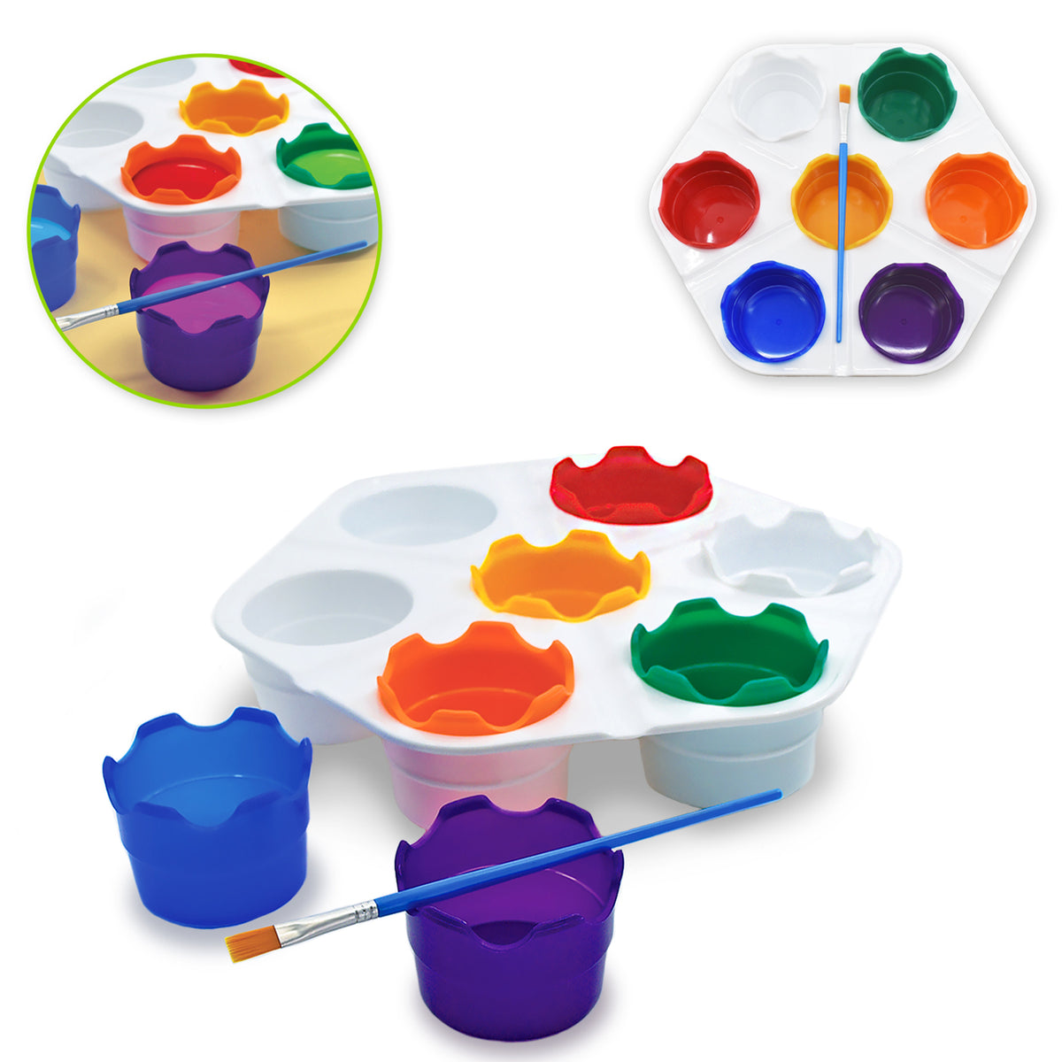 7 CUP KRAFTY KIDS PAINT CADDY