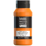 LQ BASICS Acrylic Fluid 118ml Bottle -  Cadmium Orange Hue