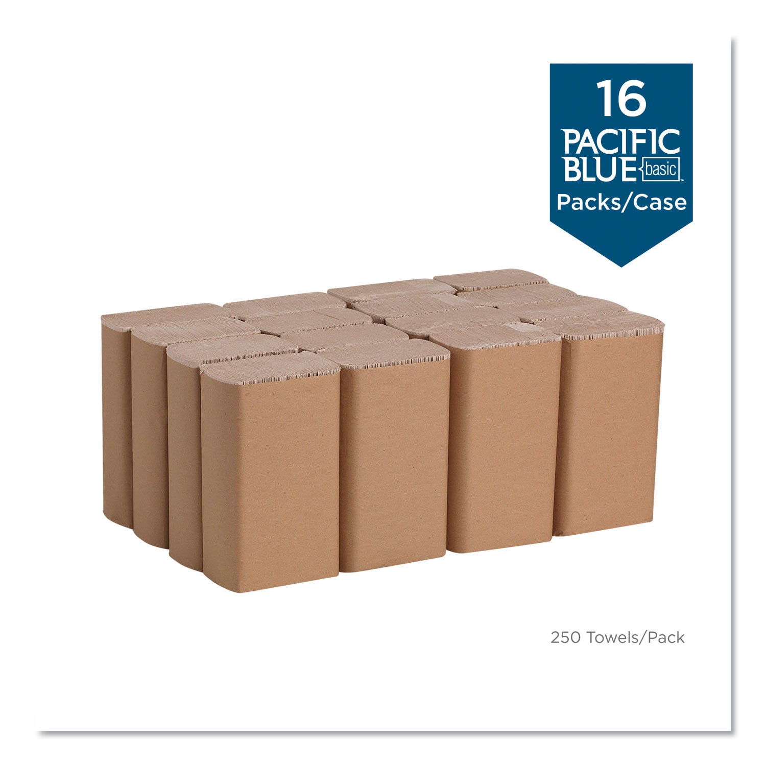 9.50" Width x 9.25" Length - Brown - 250/Pack - 16 / Carton