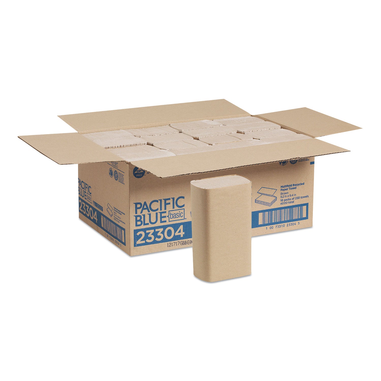 9.50" Width x 9.25" Length - Brown - 250/Pack - 16 / Carton