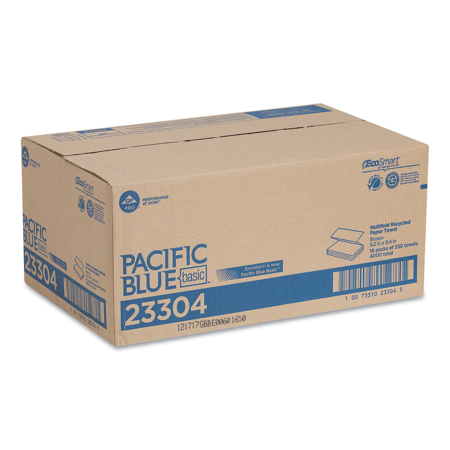9.50" Width x 9.25" Length - Brown - 250/Pack - 16 / Carton