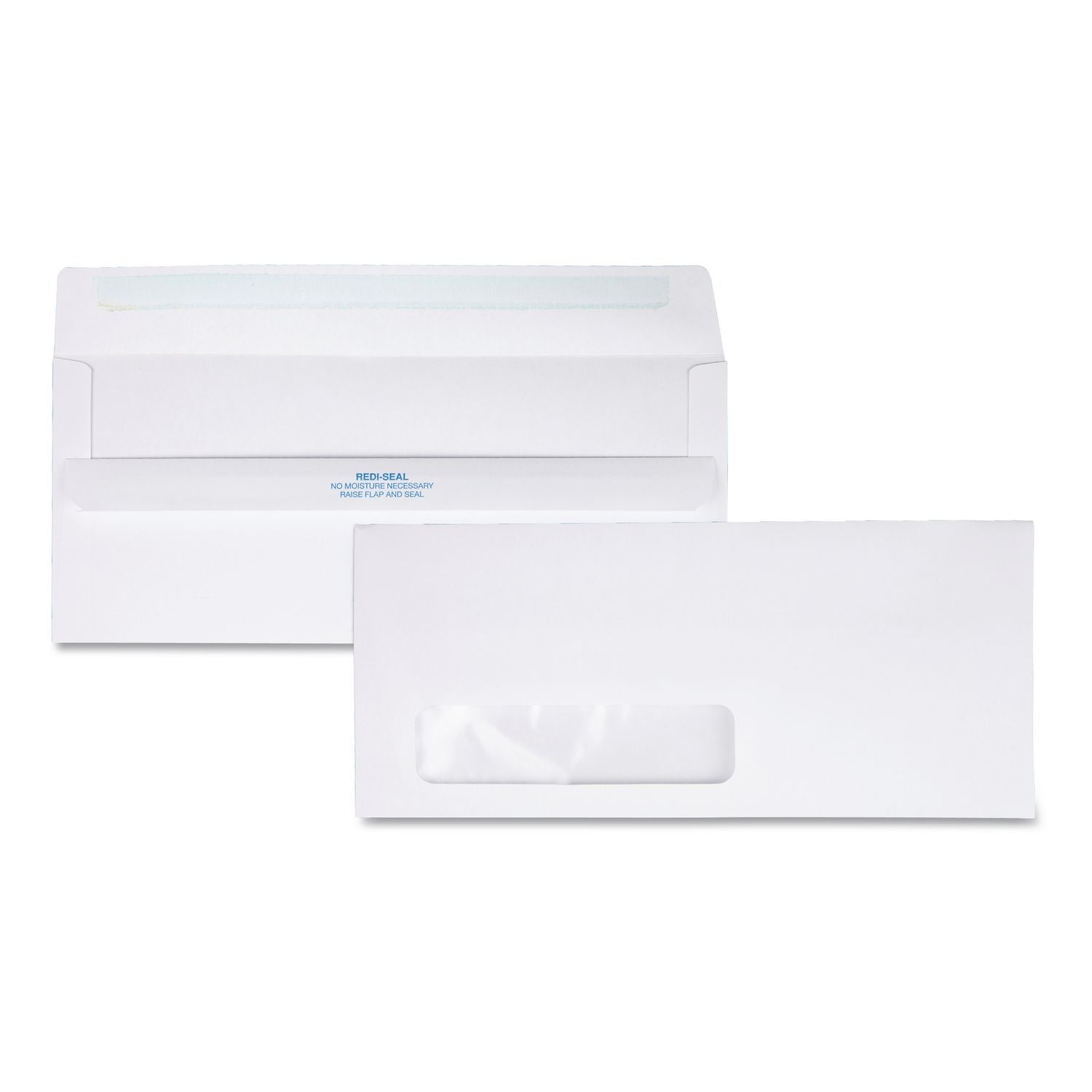 Single Window - #10 - 4 1/8" Width x 9 1/2" Length - 24 lb - Self-sealing - White - Wove - 500 / Box