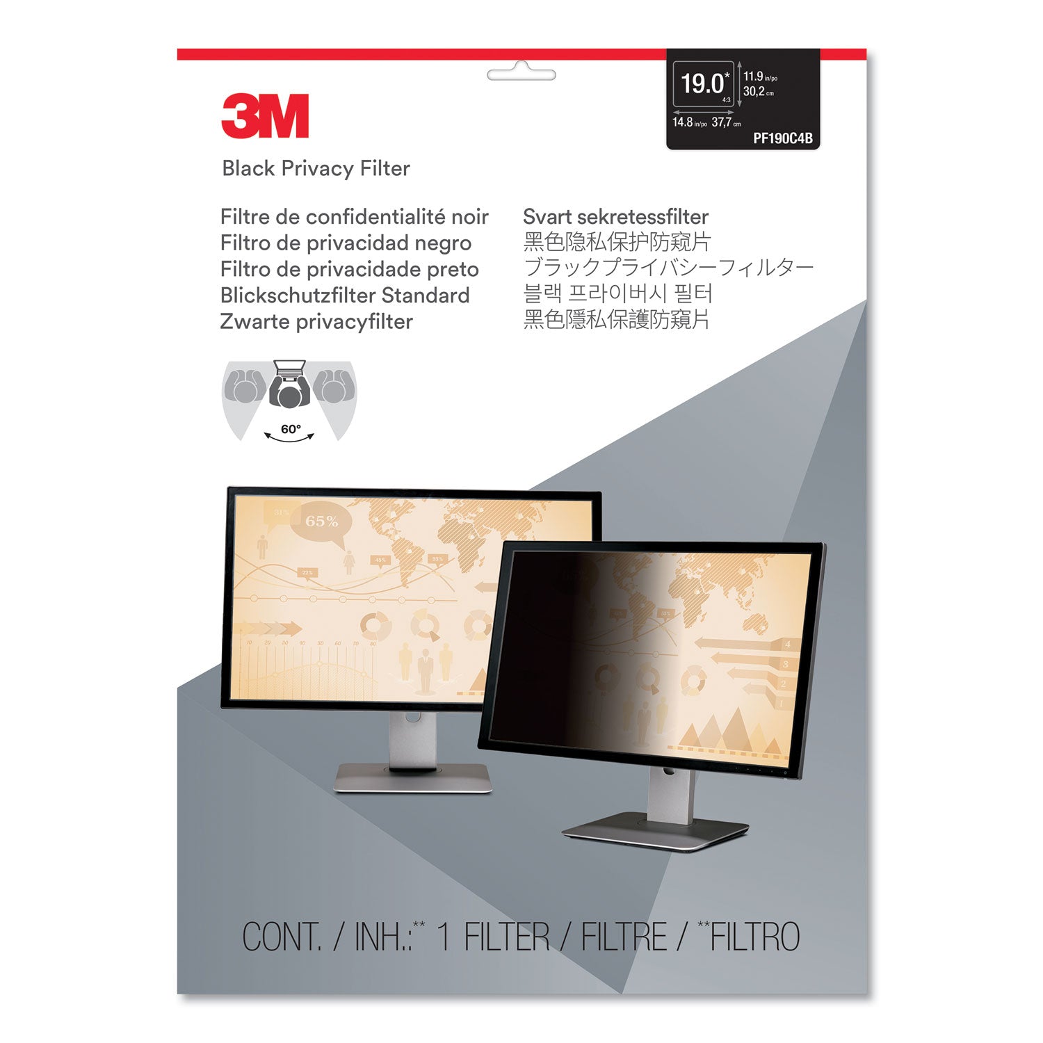 For 19"LCD Monitor - 4:3 - Scratch Resistant, Fingerprint Resistant, Dust Resistant - Anti-glare - 1 Each