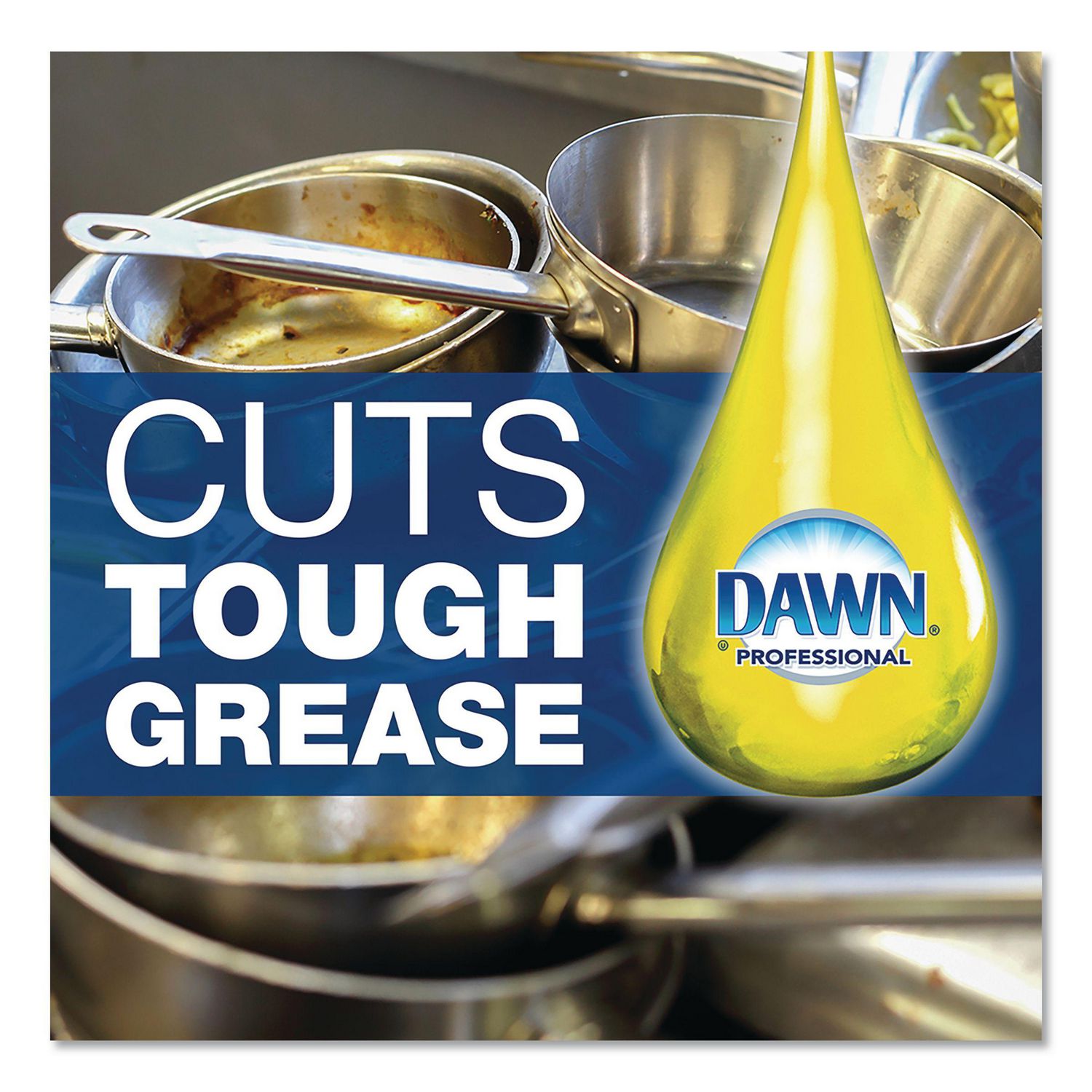 Dawn Manual Pot/Pan Detergent - For Dish - 38 fl oz (1.2 quart) - Lemon Scent - Recommended For: Grease Remover, Soil Remover, Food Remover - Yellow - 1 Bottle