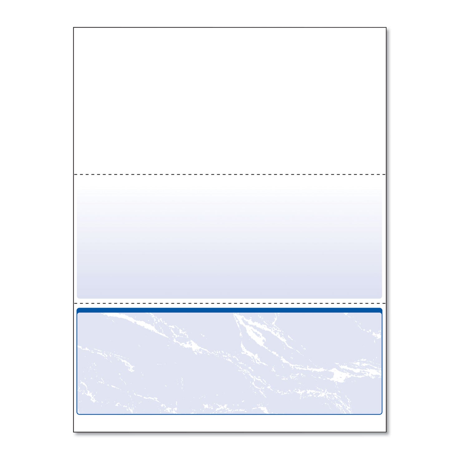 DocuGard Security Business Checks, Letter Size 8.5" x 11", 24 lb, Smooth, Erasure Protection, Watermarked, Marble Blue, 500 Sheets per Ream
