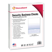 DocuGard Security Business Checks, Letter Size 8.5" x 11", 24 lb, Smooth, Erasure Protection, Watermarked, Marble Blue, 500 Sheets per Ream