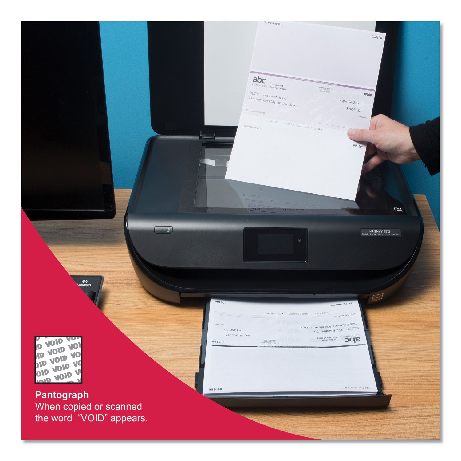 DocuGard Security Business Checks - Letter - 8 1/2" x 11" - 24 lb Basis Weight - Smooth - Watermarked, Pantograph, Coin-reactive Ink, Microtext Printing, Security Features Listing, Perforated, Security Warning, Patterned - Marble Blue - 500 / Ream